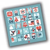 Kalendarze - NAKLEJKI ŚWIĄTECZNE KALENDARZ ADWENTOWY N04 20x20 - miniaturka - grafika 1