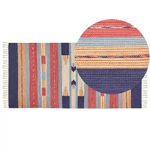 Dywan bawełniany kilim 80 x 150 cm wielokolorowy GANDZAK - Dywany - miniaturka - grafika 1