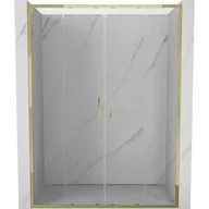 Ścianki i drzwi prysznicowe - Mexen Exo drzwi prysznicowe podwójne rozsuwane 130 cm, transparent, złote - 8152-130-000-50-00 - miniaturka - grafika 1