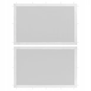 vidaXL Ścianki boczne do namiotu, 2 szt., siatkowe, białe - Pawilony ogrodowe - miniaturka - grafika 8