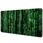 Podkładki na biurko - Podkładka na biurko Abstrakcyjne zielone znaki 90x45 cm - miniaturka - grafika 1