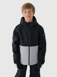 4F Kurtka narciarska membrana 5000 chłopięca - szara 164 (13-14 lat) - Kurtki i kamizelki sportowe męskie - miniaturka - grafika 1