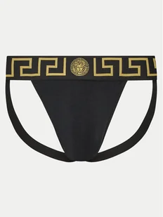 Versace Slipy Jock Strap AUU01017 1A10011 Czarny - Majtki męskie - miniaturka - grafika 1