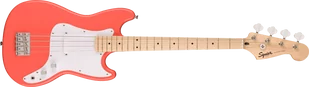 Squier Sonic Bronco Bass Maple Fingerboard White Pickguard Tahitian Coral - Gitary basowe - miniaturka - grafika 1
