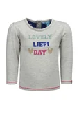 Bluzki damskie - Bluzka dziewczęca z długim rękawem, szara/Lief - miniaturka - grafika 1