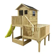 Place zabaw - 4IQ Domek Leo z długim ślizgiem wys. 273 cm - miniaturka - grafika 1