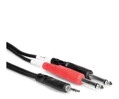 Kable - Hosa Kabel breakout TRS 3.5 – 2 x TS 6.35, 3m - miniaturka - grafika 1