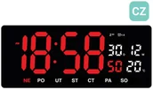 Zegary - Zegar sieciowy LED JVD DH3604.3 cyfry 10 cm, termometr, budzik, wersja czeska . - miniaturka - grafika 1