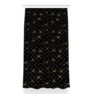 Zasłona przelotki Mozaika złota i czarna 150x260, Fabricsy - Zasłony - miniaturka - grafika 1