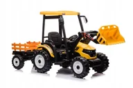Pojazdy elektryczne dla dzieci - Traktor Na Akumulator Z Przyczepą Hercules Żółty 24V - miniaturka - grafika 1