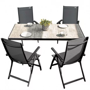 BERGAMO ACTIVE szary - aluminiowy zestaw sof 4+1 - Meble ogrodowe - miniaturka - grafika 1