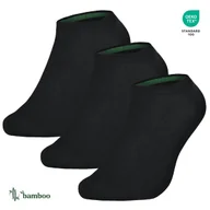 Skarpetki męskie - Stopki męskie Bambusowe Czarne 3 pary rozmiar 41-46 komfortowe oddychające - miniaturka - grafika 1