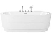Wanny - Shumee Wanna  Wanna wolnostojąca z armaturą 170 x 80 cm biała EMPRESA 230346 - miniaturka - grafika 1
