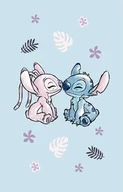 Okrycia kąpielowe dla dzieci - Ręczniczek do przedszkola 30x50 Lilo and Stitch błękitny dziecięcy bawełniany JF24 - miniaturka - grafika 1
