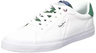 Pepe Jeans Męskie trampki z flagą Kenton M, Bluszcz, 41 EU - Trampki męskie - miniaturka - grafika 1