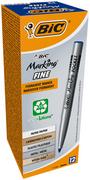 Markery permanentne - BIC Marking Pocket Permanent Marker (1 MM) 12 sztuki niebieska 1445 06 - miniaturka - grafika 1