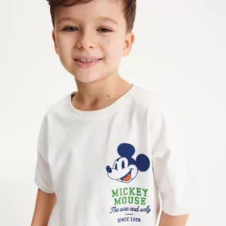 Koszulki dla chłopców - Reserved - T-shirt Mickey Mouse - Kremowy - grafika 1