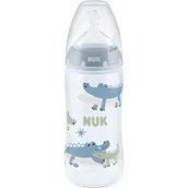 Butelki dla niemowląt - Nuk Butelka First Choice+ (PP) silikonowy smoczek rozm. M 0-6 mies. z kontrolą temperatury 300 ml - miniaturka - grafika 1