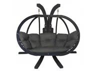 Hamaki - Zestaw: Stojak Sintra Antracyt + Fotel Swing Chair Double Antracyt (10), Grafitowy Sintra + Swing Chair Double (10) - miniaturka - grafika 1