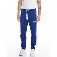 Spodnie męskie - Replay spodnie męskie do biegania, 790 Royal Blue, XXL - miniaturka - grafika 1