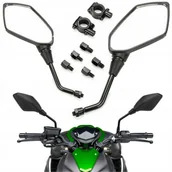 Części motocyklowe - LUSTERKA DO SKUTERA MOTOCYKLA QUADA ATV UNIWERSALNE M8 M10 OBEJMY REDUKCJE - miniaturka - grafika 1