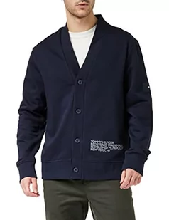 Tommy Hilfiger Męski kardigan z grafiką z nadrukiem, Pustynne niebo, XL - Swetry męskie - miniaturka - grafika 1