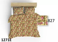 Pościel - Extrapościel Pościel bawełniana 160x200 1271E serca beżowa czerwone różowe 827N - miniaturka - grafika 1