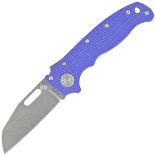 Nóż składany Demko AD20.5 Shark Foot Blue #2 G10, Stonewashed CPM 20CV by Andrew Demko (205-20CV-BLG10-SF) - Noże - miniaturka - grafika 1