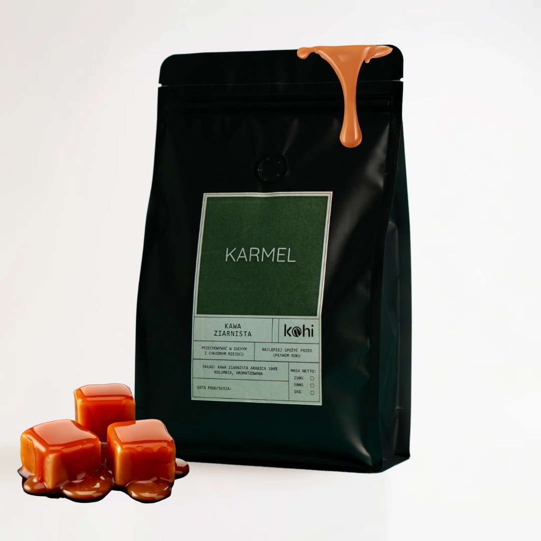 Kawa Smakowa Ziarnista Karmel 1kg Kohi Karmelowa