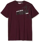 Koszulki męskie - Lonsdale London London Męski T-shirt Walkley Regular Fit Vintage Oxblood S 111273 - miniaturka - grafika 1