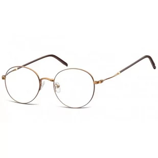 Lenonki okrągłe Okulary oprawki optyczne 927G brązowo-kawowe - Okulary korekcyjne, oprawki, szkła - miniaturka - grafika 1