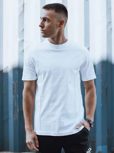 T-shirt męski bez nadruku biały Dstreet RX5520 - Koszulki męskie - miniaturka - grafika 1