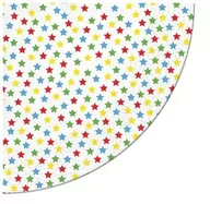 Dekoracje i nakrycia stołu na imprezę - Serwetki papierowe okrągłe kolorowe gwiazdki, 12 szt. - miniaturka - grafika 1