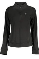 Bluzy damskie - CZARNA BLUZA DAMSKA FILA Z ZAMKIEM - miniaturka - grafika 1