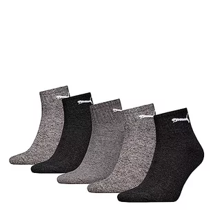 PUMA Puma Unisex Short Crew Socks (5 sztuk) Skarpety Uniseks, antracytowy/szary (Anthraci/l Mel Grey/m Mel Grey) , 43-46 EU - Skarpetki męskie - miniaturka - grafika 1