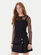 Bluzki damskie - Morgan Bluzka 252-TIPO 979 Czarny Slim Fit - miniaturka - grafika 1