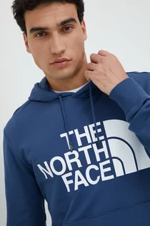 Bluzy męskie - The North Face bluza bawełniana męska z kapturem z nadrukiem - grafika 1