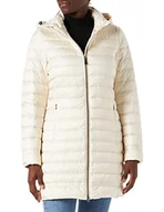 Płaszcze damskie - Geox Damski płaszcz D Jaysen Down Coat, Masło w kremie, 44 - miniaturka - grafika 1
