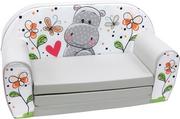 Zestawy mebli dla dzieci - Delsit, Rozkładana sofa z pianki dla dziecka, Hipcio, DT2-1886G - miniaturka - grafika 1