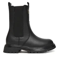 Buty dla dziewczynek - Botki Tommy Hilfiger T3A5-34016-1355999 S Czarny - miniaturka - grafika 1