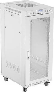 Szafa Lanberg Szafa instalacyjna Rack stojąca 19" 27U 600x800 szara drzwi perforowane LCD Lanberg flat pack - Szafy rack - miniaturka - grafika 1