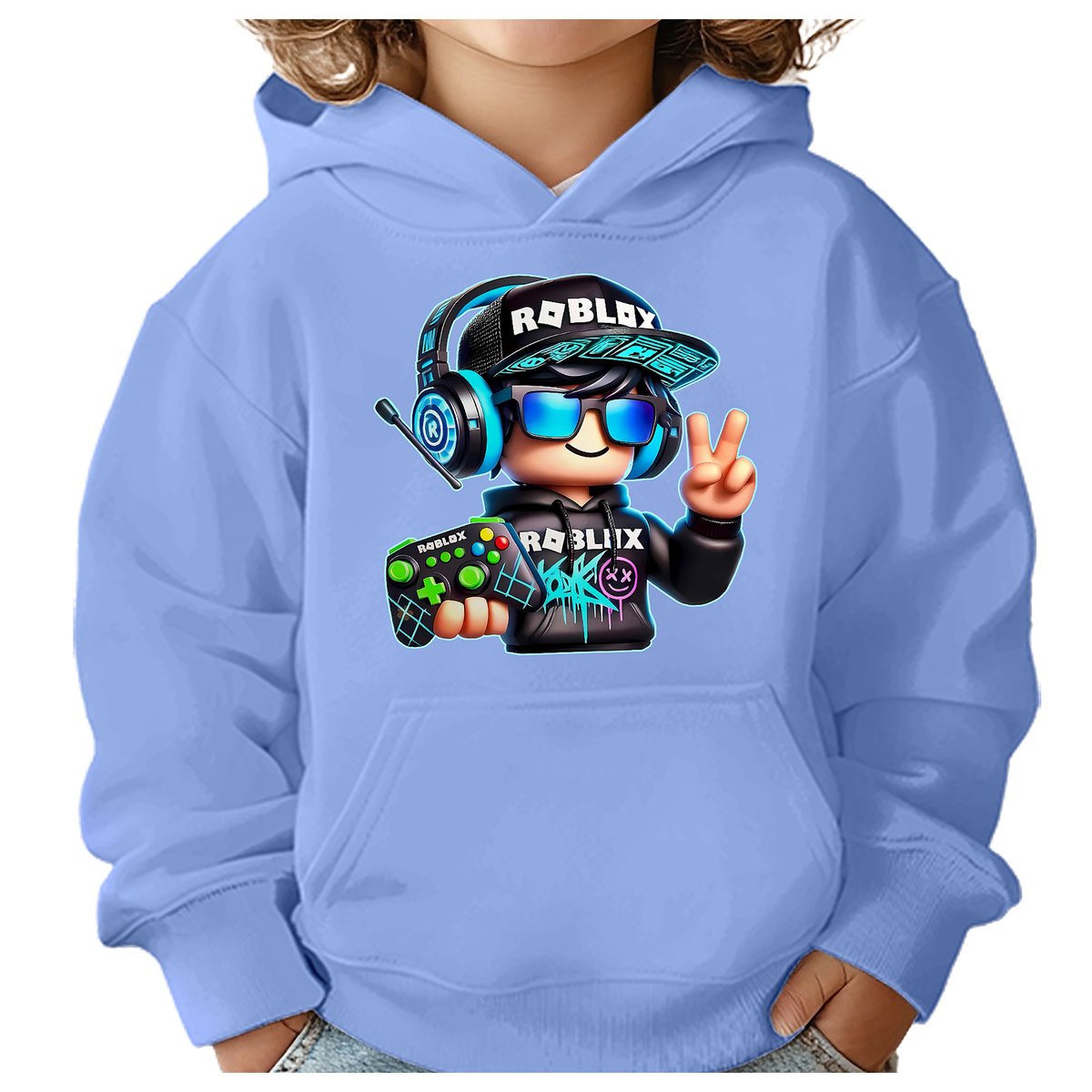 BLUZA DZIECIĘCA Z KAPTUREM ROBLOX GRACZ 104 DLA DZIECKA PREZENT
