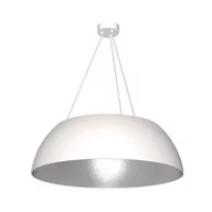 Lampy sufitowe - Milagro LAMPA wisząca MORGAN MLP 4477 zwieszana OPRAWA okrągła biała srebrna MLP 4477 - miniaturka - grafika 1