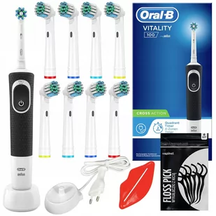 Zestaw Oral-B Vitality 100 Czarna + zam. Precision x8 - Szczoteczki elektryczne - miniaturka - grafika 1