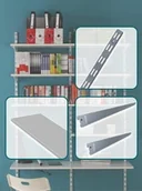 Szafy i regały magazynowe - Braket Braket Wspornik systemowy podwójny BRAKET 220mm G-140-6501 - miniaturka - grafika 1