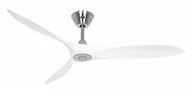 Wentylatory sufitowe - Energooszczędny wentylator sufitowy z pilotem Eco Airscrew 152 cm chrom / biały mat - miniaturka - grafika 1