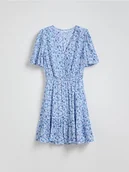 Sukienki - Reserved - Sukienka z wiskozy - niebieski - miniaturka - grafika 1