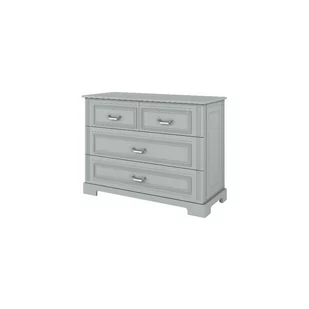Szara komoda z 4 szufladami i porcelanowymi uchwytami BELLAMY Ines - Komody dla dzieci - miniaturka - grafika 1