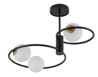 Lampy sufitowe - Aqua lampa wisząca 3-punktowa czarna/złota 33465 - miniaturka - grafika 1