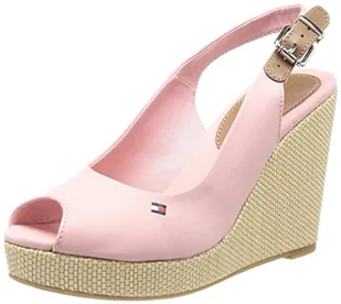 Tommy Hilfiger Damskie ikoniczne sandały Elena jedno plecy, espadryle, Kojący różowy, 42 EU - Espadryle damskie - miniaturka - grafika 1
